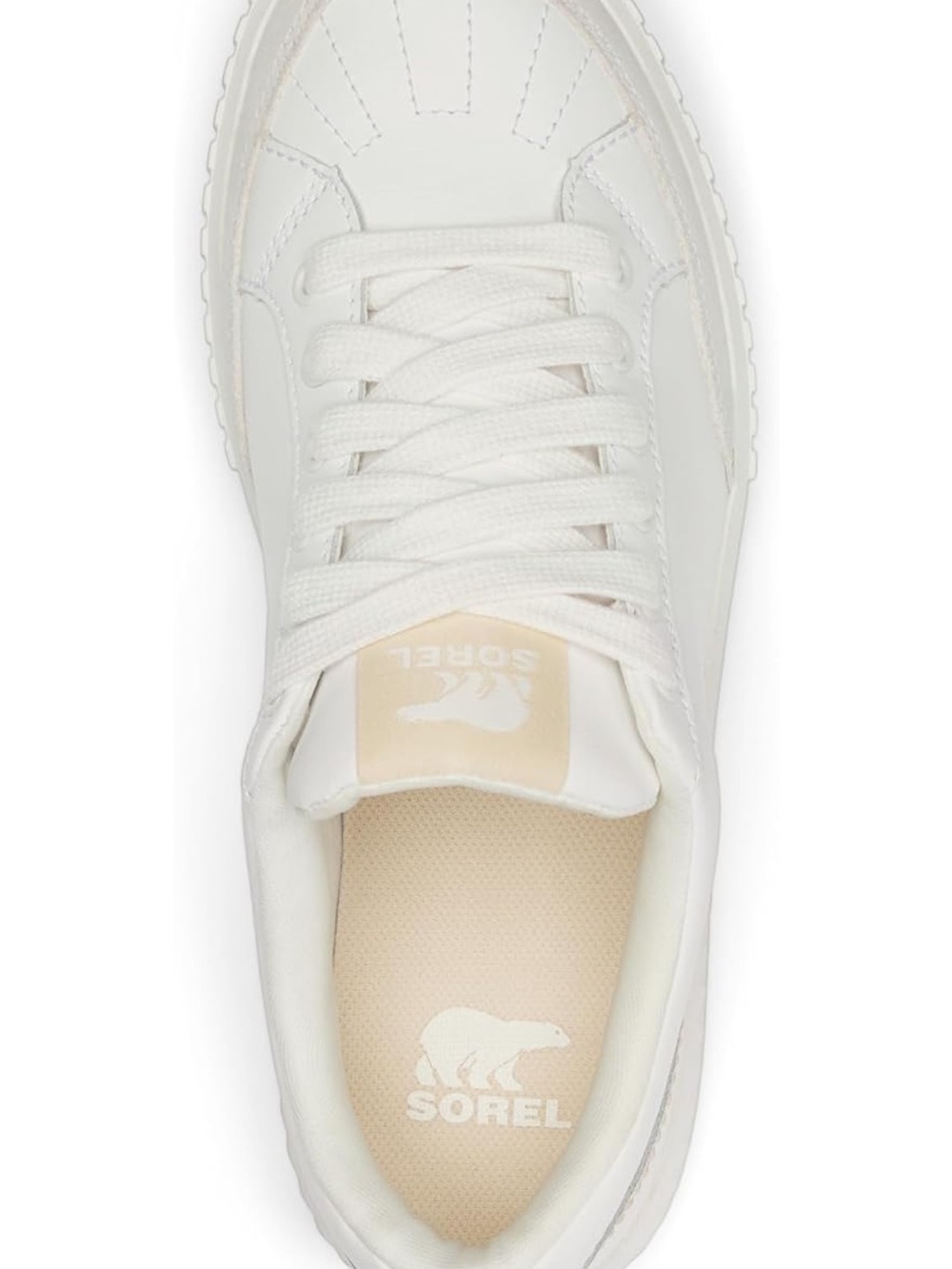 SOREL Women's ONA AVE Low Sneaker Cream/Tan Platform Lace-Up size 7 nwt - Picture 2 of 11